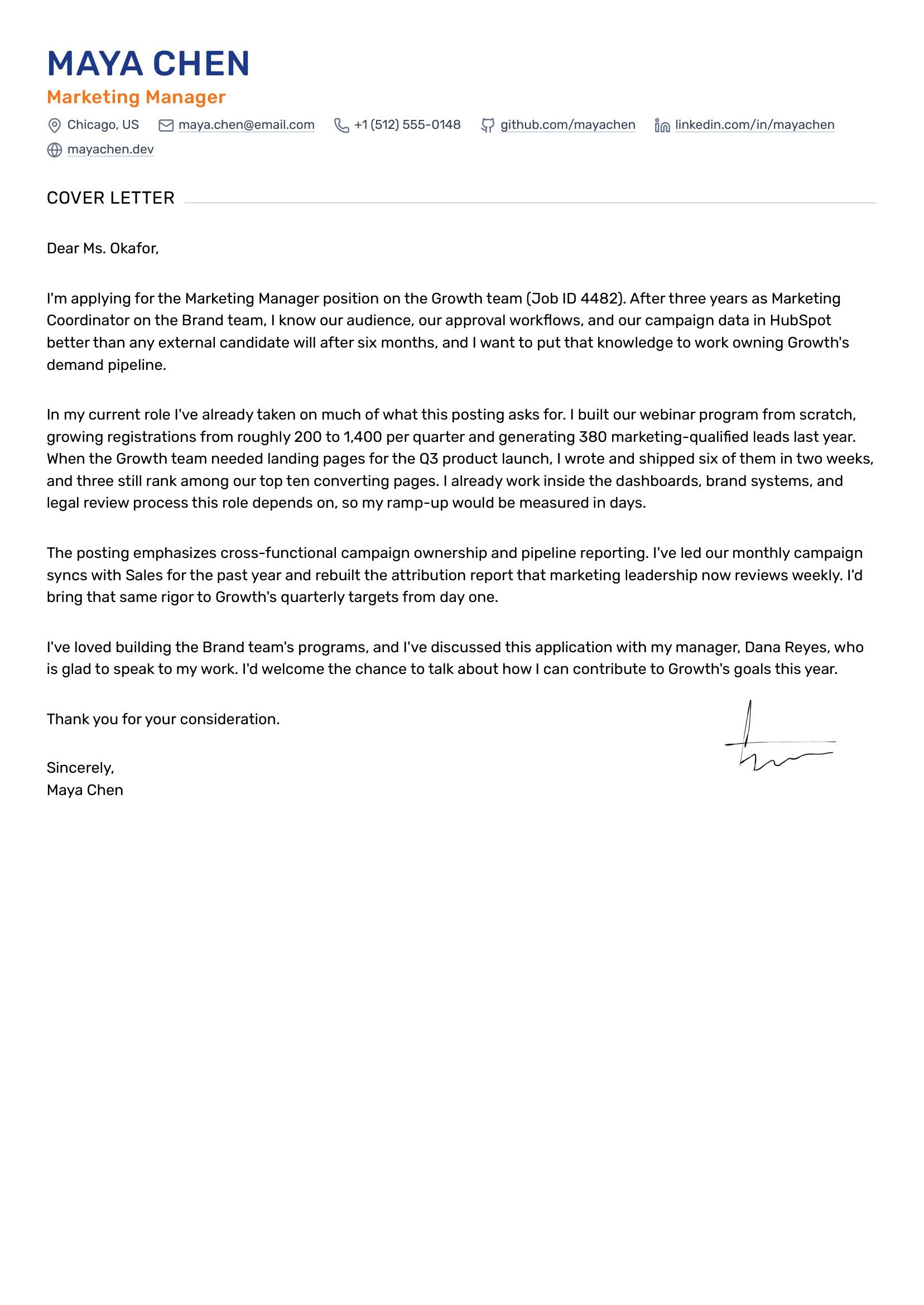 Internal Promotion Cover Letter Sample: Put Your Company Knowledge to Work